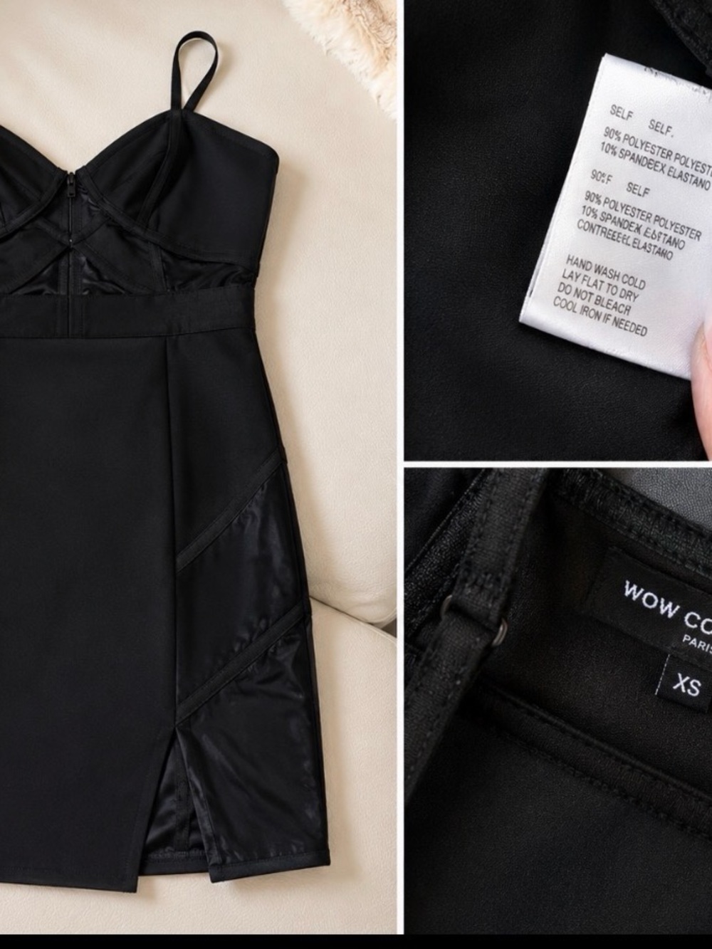 WOW couture Black Spaghetti-Strap Mini Dress